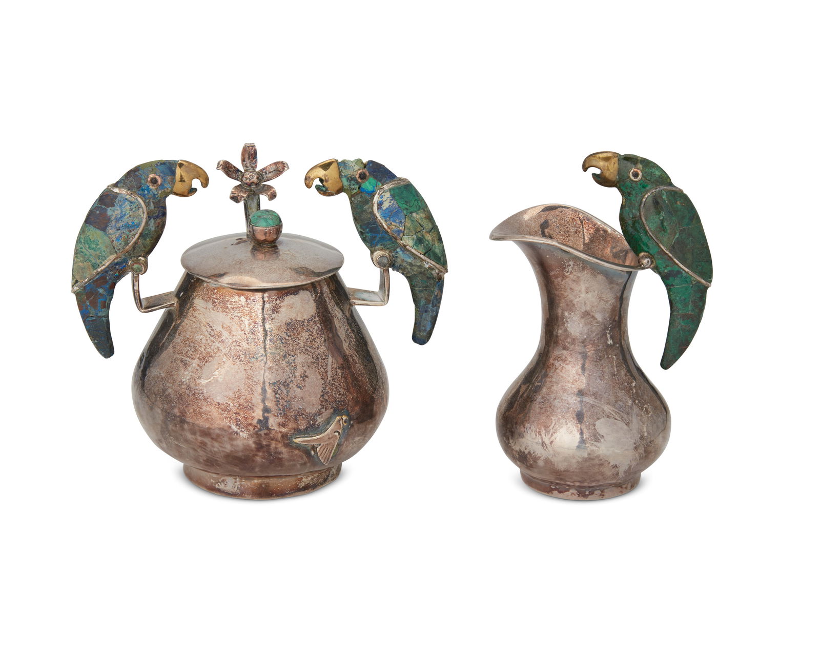 A Los Castillo silver-plated creamer and sugar set (1 of 4)