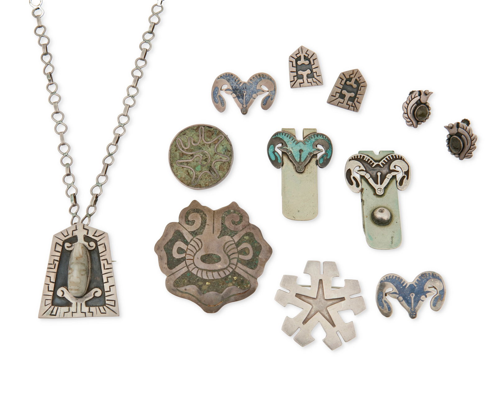 A group of Bernice Goodspeed Mexican silver jewelry (1 of 2)