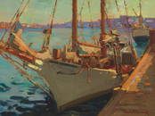 Franz A. Bischoff (1864-1929), "Santa Rosa Island [at] San Pedro Harbor"