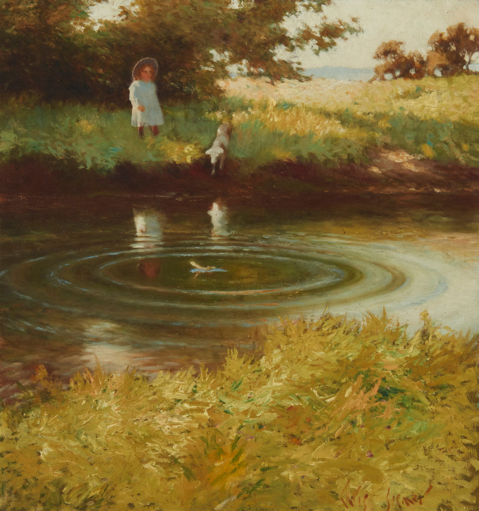 Christian Siemer (1874-1940), "A Summer's Afternoon" (1 of 5)