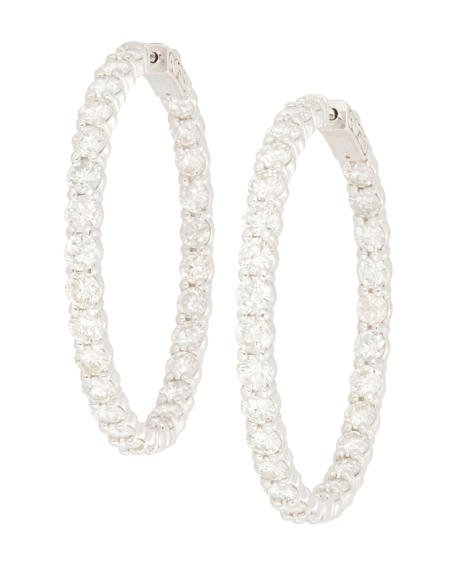 A Pair of Diamond Hoop Earrings (1 of 2)