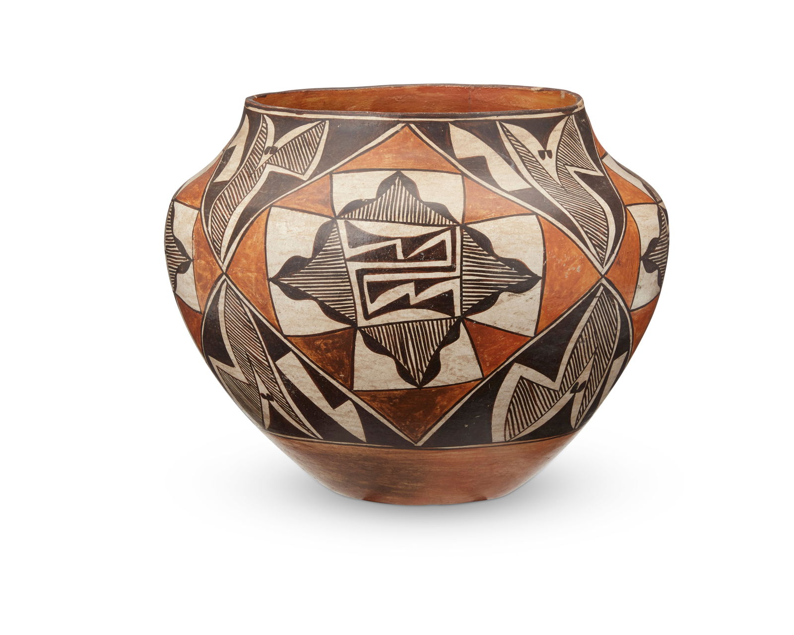 A large Acoma Pueblo polychrome pottery olla (1 of 5)