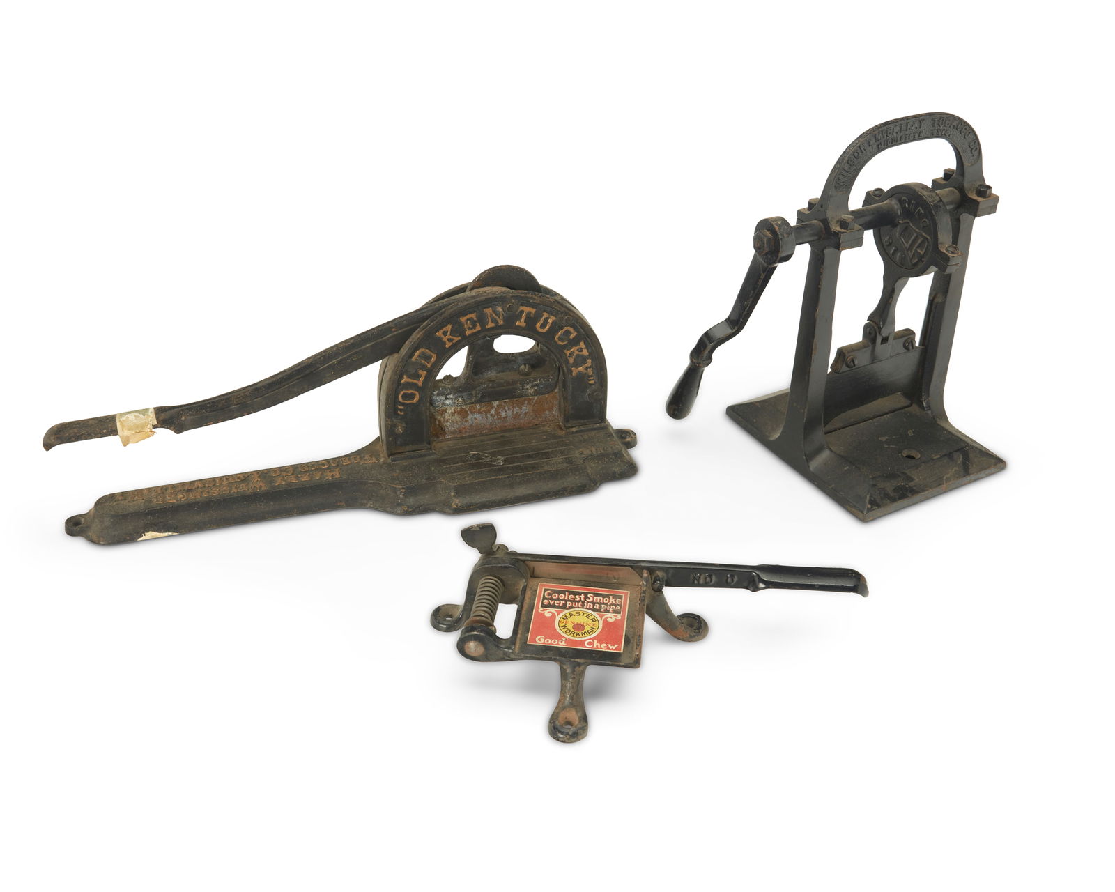 Three cast iron tobacco plug cutters (1 of 6)