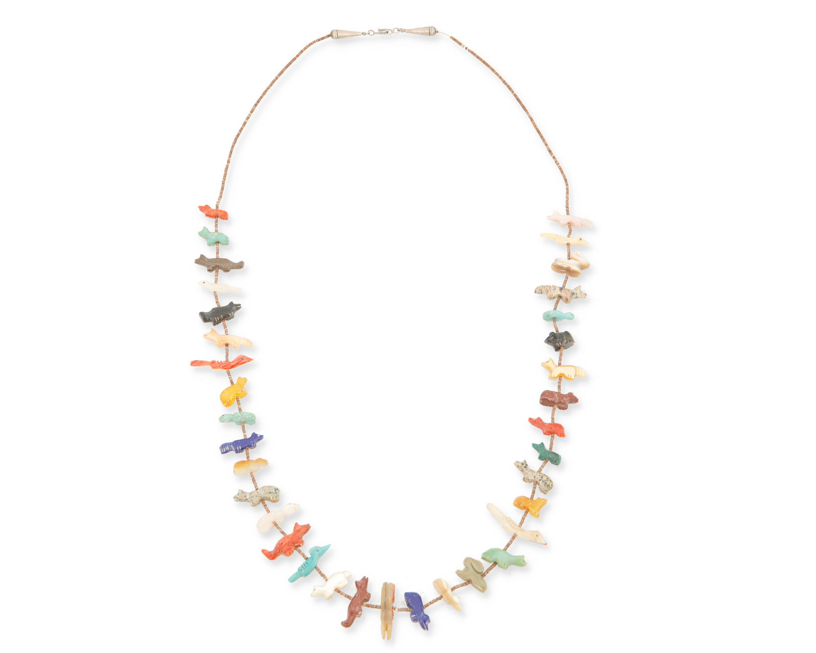 A Puebloan multi-stone carved fetish necklace (1 of 2)