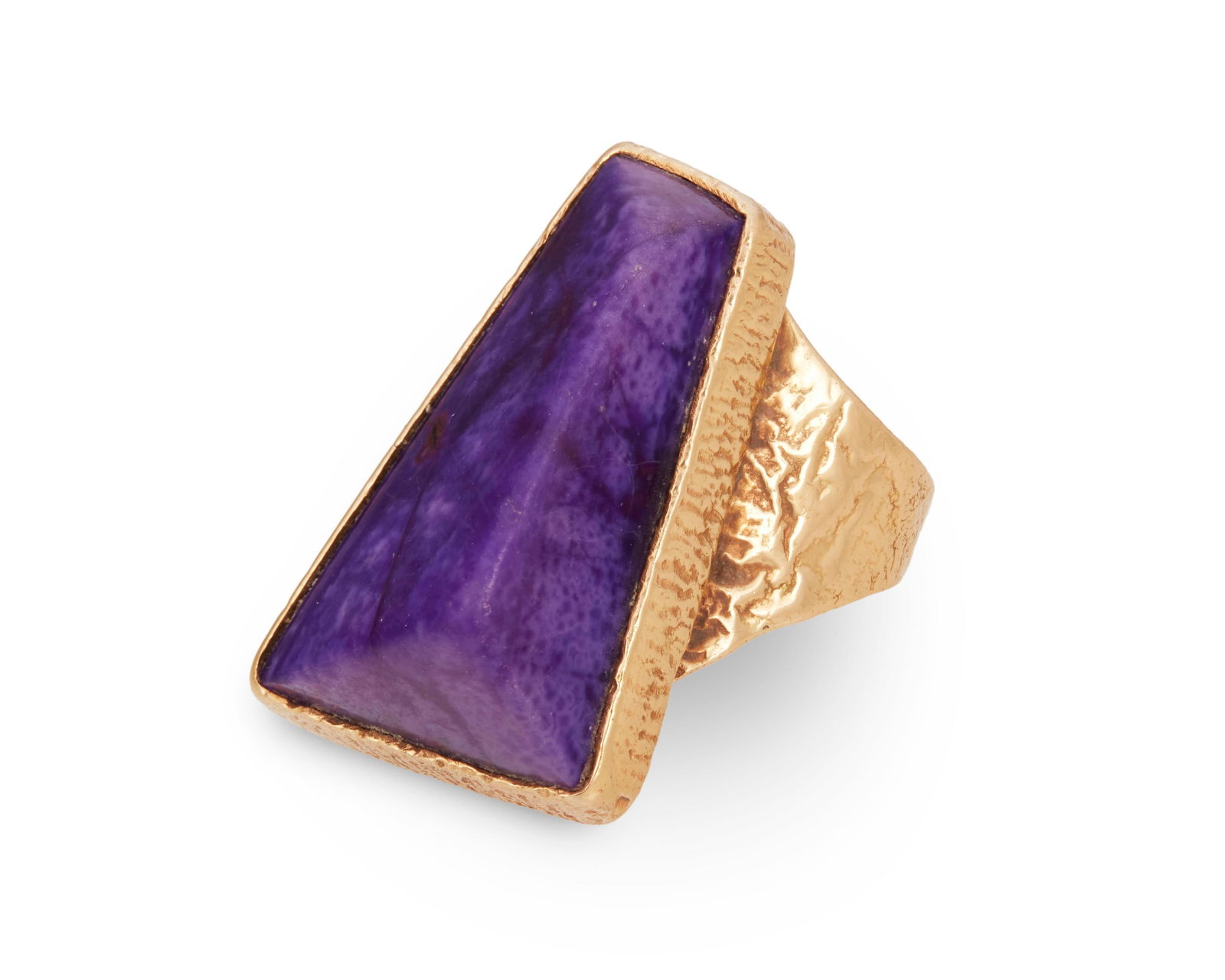 A Duane Maktima Laguna/Hopi 14K gold tufa cast ring (1 of 3)