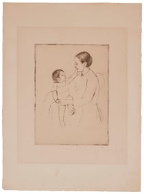 Mary Cassatt (1844-1926), "The Caress," circa 1891
