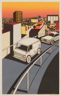 Ken Price (1935-2012), Van, 1981: Ken Price(1935-2012)Van, 1981Lithograph in colors on paperEdition: 30/35Signed, dated, and numbered in pencil in the lower margin: PriceImage: 12&quot; H x 7.25&quot; W; Sight: 12.5&quot; H x 7.75&quo