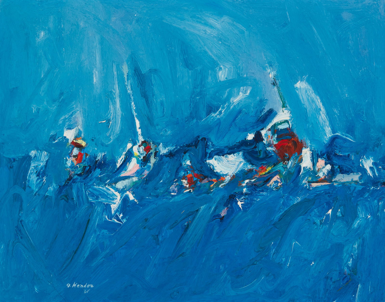 Gregory Kondos (1923-2021), Abstract in blues, 1961 (1 of 5)