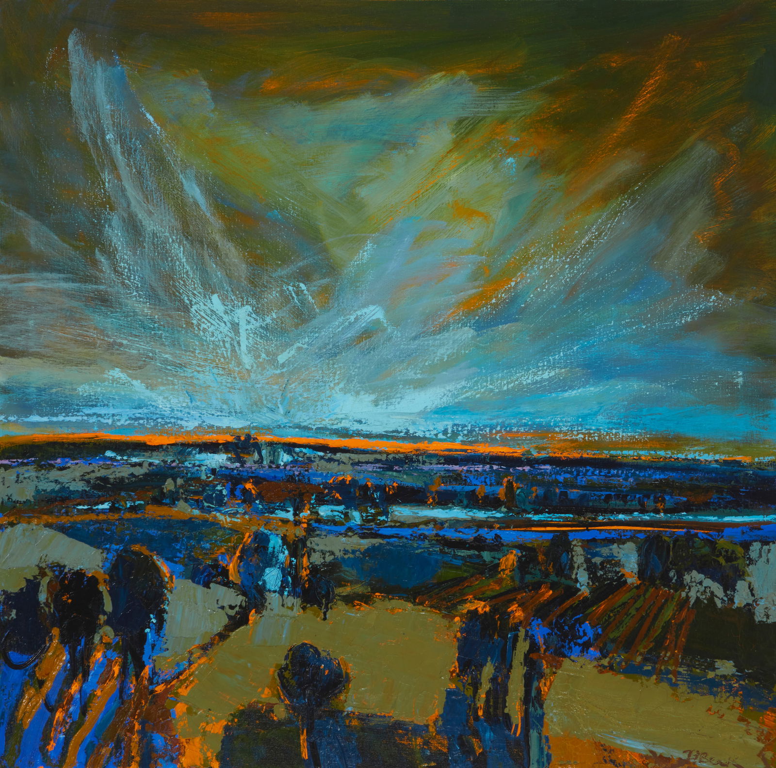 Henrietta Berk (1919-1990), "Evening Sky (Sonoma Valley)," circa 1965-68 (1 of 5)