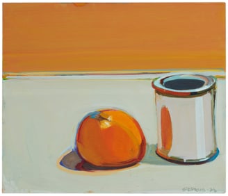 Raimonds Staprans (b. 1926), "A Can and Orange," 1996