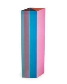 Vasa Velizar Mihich (b. 1933), Polychromatic pillar sculpture, 1990