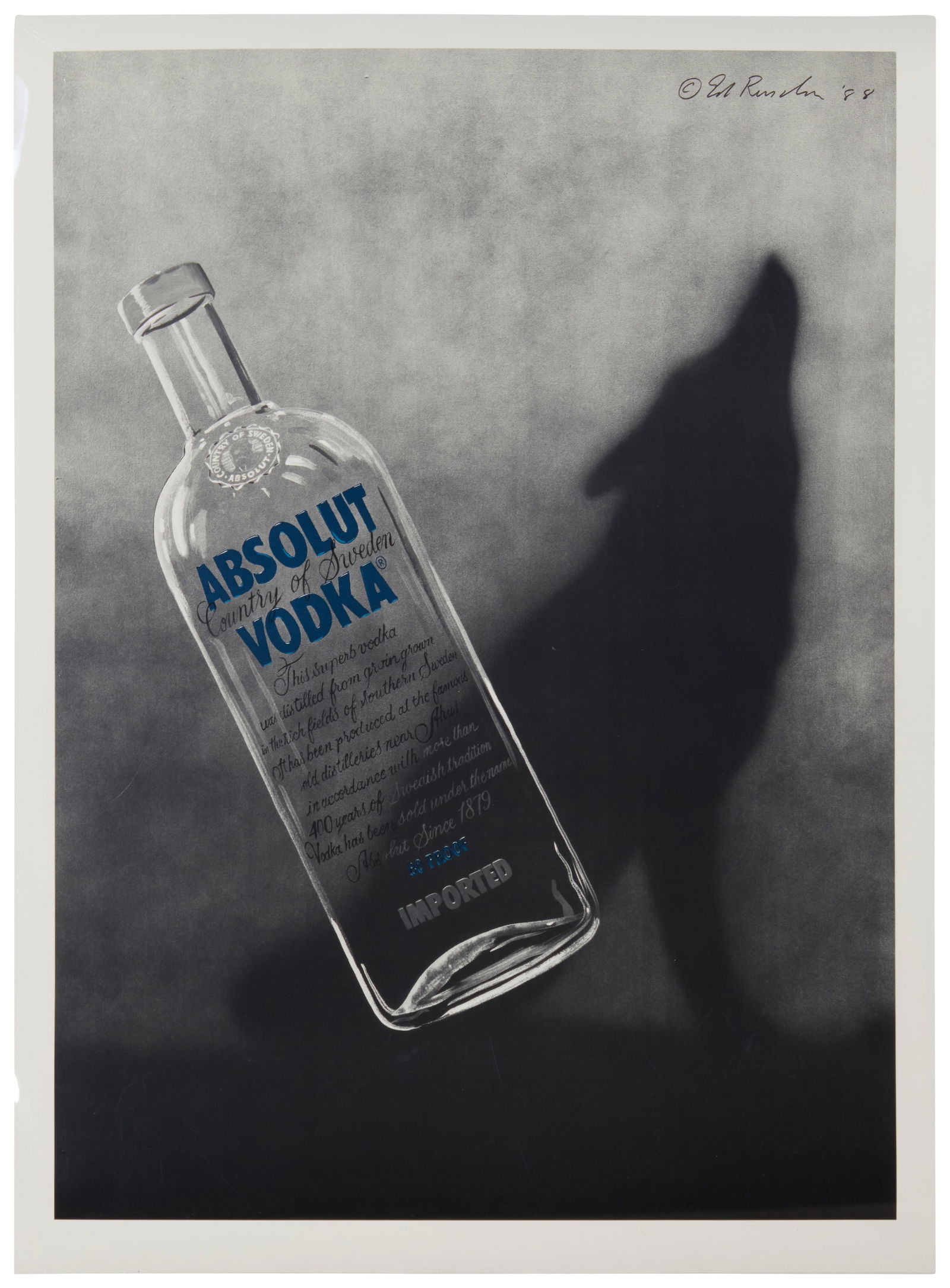 Edward Ruscha (b. 1937), "Absolut," 1988 (1 of 4)