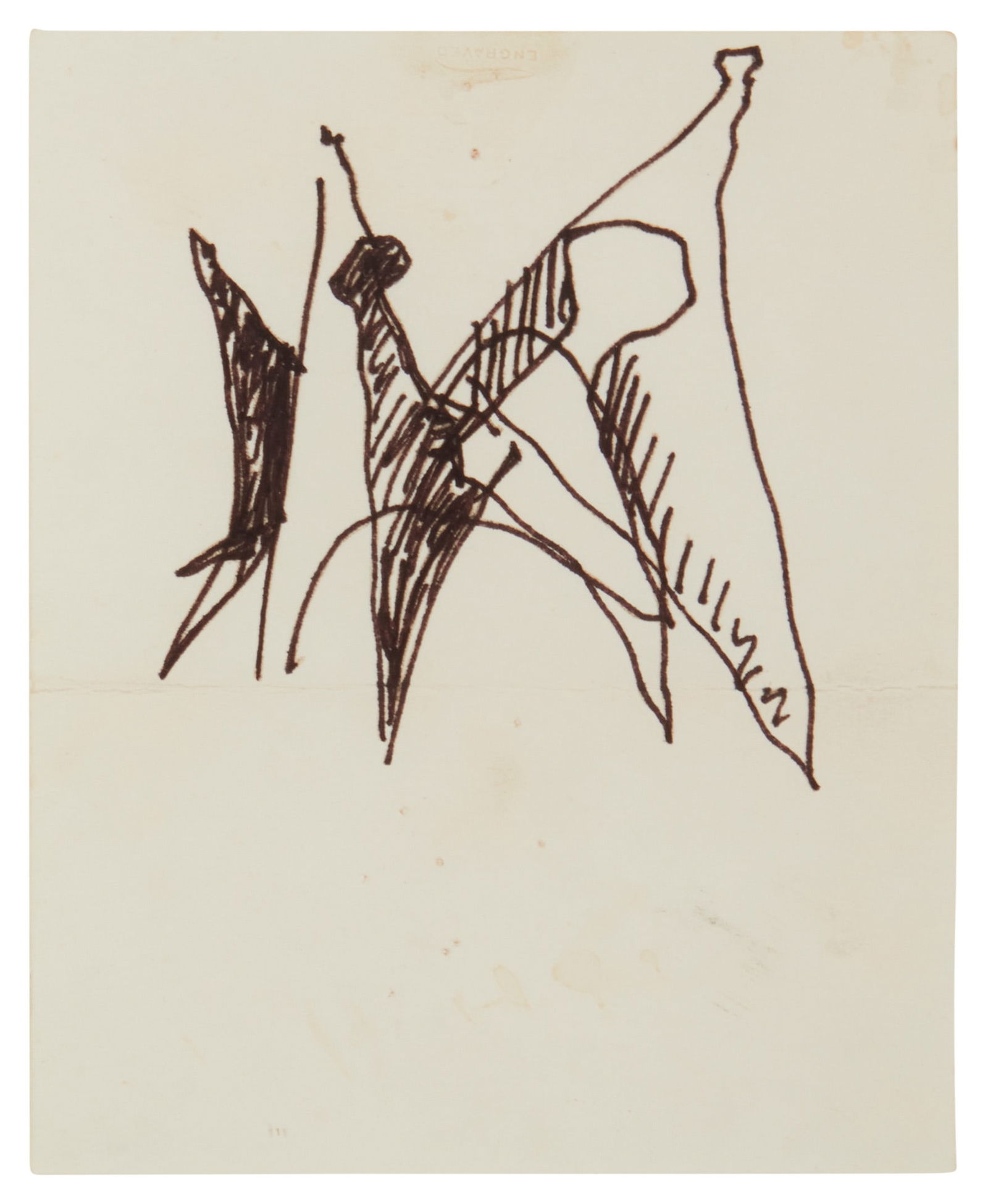 Alexander Calder (1898-1976), Untitled (sketch of "Man" stabile), 1966 (1 of 5)