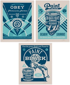 Shepard Fairey (b. 1970), "Paint It Black Series," 2016