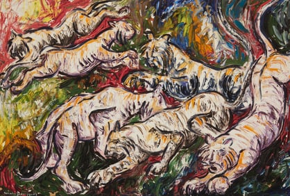 Senaka Senanayake (b. 1951), "White Tigers," 1966