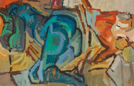 Jack Roger Hopkins (1921-2006), Reclining figure in blue