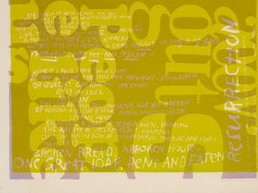 Corita (Sister Mary) Kent (1918-1986), "One Great Loaf," 1965