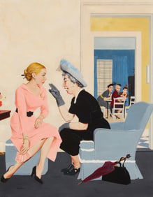 George E. Hughes (1907-1990), "Gossiping Neighbor," 1951