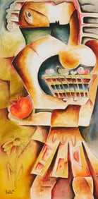 Alexandra Nechita (b. 1985), "The Orange Apple," 1998