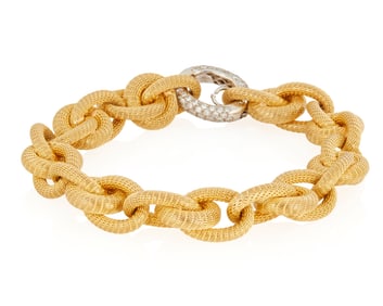 An 18K Bi-Color Gold and Diamond Bracelet