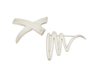 Two Paloma Picasso for Tiffany & Co. Sterling Silver Brooches