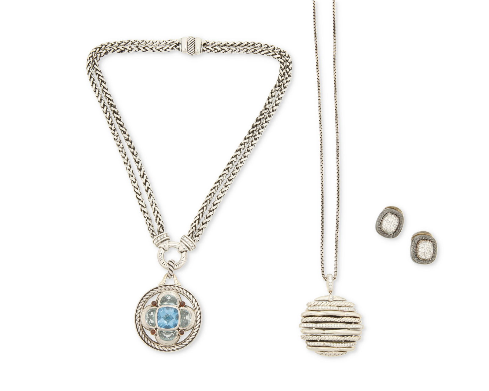 A Group of David Yurman Sterling Silver and Gem-Set Jewelry (1 of 2)