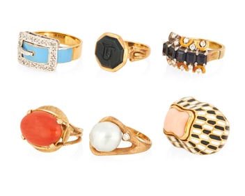 A Group of Gold and Gem-Set Rings