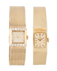 Two 14K Gold Wristwatches