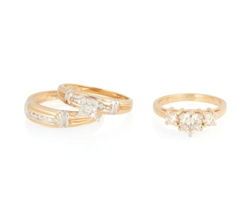 A Group of Gold and Diamond Rings