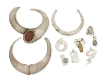 A Large Group of Modernist-Style Jewelry