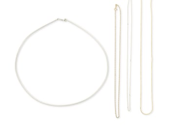 A Group of 14K Bi-Color Gold Chains