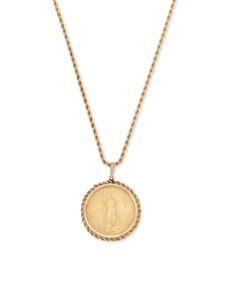 A Gold Coin Pendant Necklace