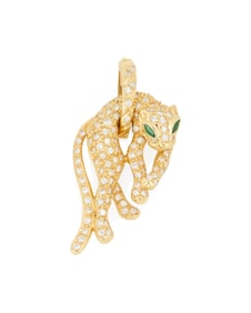 An 18K, Diamond and Emerald Pendant