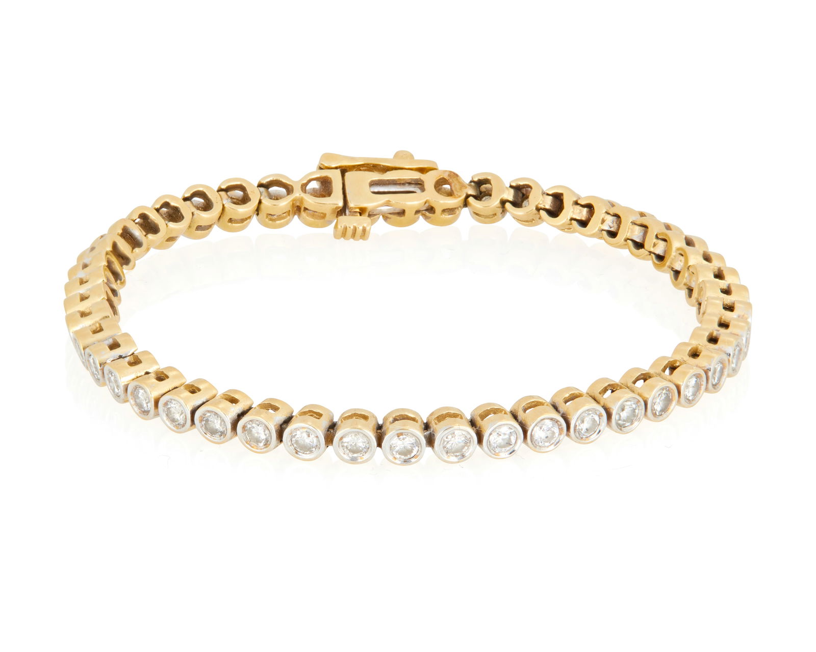 A 14K Gold and Diamond Bracelet (1 of 2)