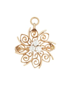 A Gold and Diamond Pendant/Brooch