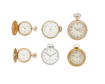 A Group of Elgin Dress Pocket Watches