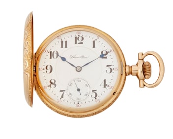 A Hamilton 14K Gold Pocket Watch