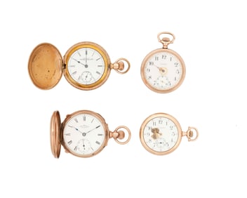 Four Waltham Pocket Watches