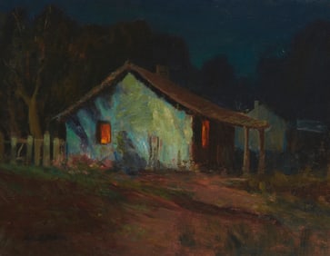 Charles Rollo Peters (1862-1928), Nocturnal cottage scene