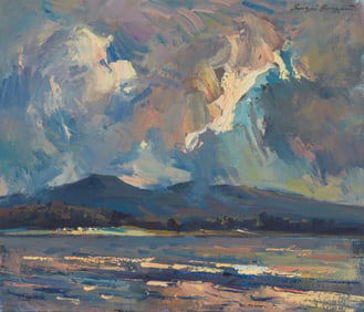 Sergei Bongart (1918-1985), Clouds over a mountainous landscape