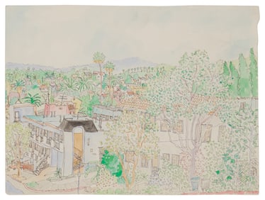 Damian Elwes (b. 1960), "A View of Los Angeles (without the smog)," 1989