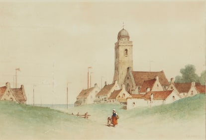 Andrew Fisher Bunner (1841-1897), View of Amberg, Germany