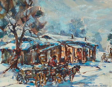 Marjorie Jane Reed (1915-1996), "The Night They Burned the Cross Canyon Trading Post," 1973