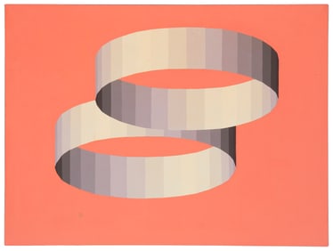 Adrian Murphy, (20th Century), "Telespective CXXXIII," 1972, Oil on canvas, 30" H x 40" W