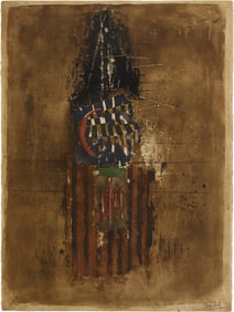 Johnny Friedlaender, (1912-1992, Polish), Abstract, 1974, Color lithograph on paper, Sheet: 30" H x