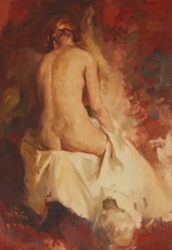 William Frederick Foster A.N.A. (1883-1953), Seated nude, circa 1940