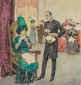 James Montgomery Flagg (1877-1960), High tea social, circa 1930