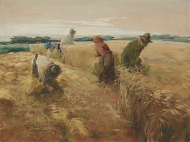 Zsigmond Palnagy (1896-1959), Farmers in a field