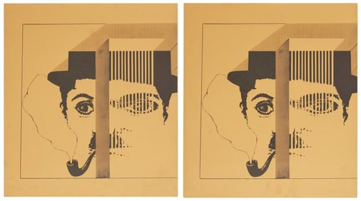 Tomoshige Kusuno (b. 1935), A pair of "Homenaje Chaplin" engravings, 1971