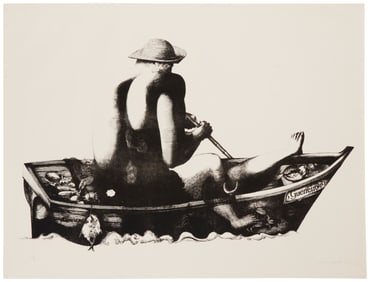 Newton Rezende (1912-1994), "Boatman," 1972